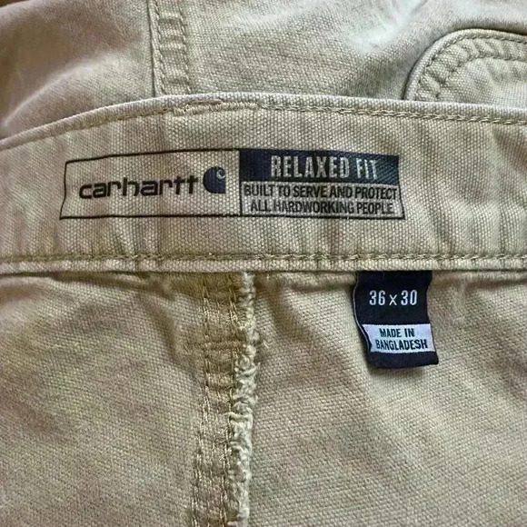 CARHARTT l Relaxed Fit Tan work casual utility jeans l SIZE 36X 30 - Picture 3 of 8